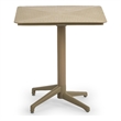 Omax Decor Flip Folding Plastic Outdoor or Indoor Bistro Dining Table in Coffee