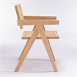 Omax Decor Angelo Solid Wood Dining Arm Chair in Natural Ash (Set of 2)