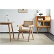 Omax Decor Angelo Solid Wood Dining Arm Chair in Natural Ash (Set of 2)