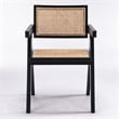 Omax Decor Angelo Solid Wood Dining Arm Chair in Black Ash (Set of 2)