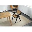 Omax Decor Angelo Solid Wood Dining Arm Chair in Black Ash (Set of 2)