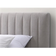 Omax Decor Spencer Upholstered Mid-Century Fabric King Platform Bed in Gray