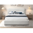 Omax Decor Chloe Upholstered Platform Queen Bed in White Boucle Fabric