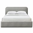 Omax Decor Chloe Upholstered Platform Queen Bed in Gray Boucle Fabric