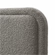 Omax Decor Chloe Upholstered Platform Queen Bed in Gray Boucle Fabric