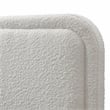 Omax Decor Upholstered Platform King Bed in White Boucle Fabric