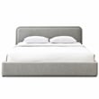 Omax Decor Chloe Upholstered Platform King Bed in Gray Boucle Fabric