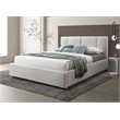 Omax Decor Venice Upholstered Platform Queen Bed in Cream Beige Boucle Fabric