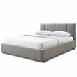 Omax Decor Venice Upholstered Platform Queen Bed in Gray Boucle Fabric