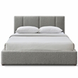 Omax Decor Venice Upholstered Platform Queen Bed in Gray Boucle Fabric
