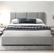 Omax Decor Venice Upholstered Platform Queen Bed in Gray Boucle Fabric