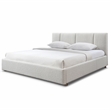 Omax Decor Venice Upholstered Platform King Bed in Cream Beige Boucle Fabric