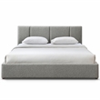 Omax Decor Venice Upholstered Platform King Bed in Gray Boucle Fabric