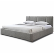 Omax Decor Venice Upholstered Platform King Bed in Gray Boucle Fabric