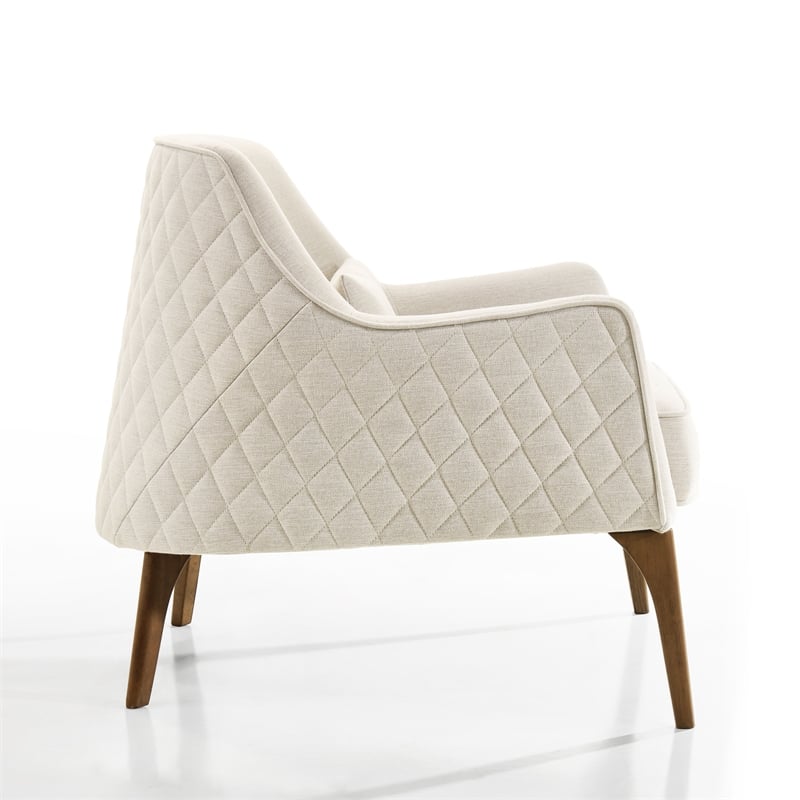 Omax Decor Jane fabric Upholstered Lounge Accent Chair in Beige