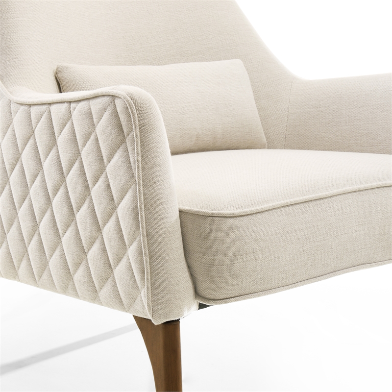 Omax Decor Jane fabric Upholstered Lounge Accent Chair in Beige