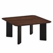 Omax Decor Joss Square Shape Modern Wood Coffee Table in Walnut