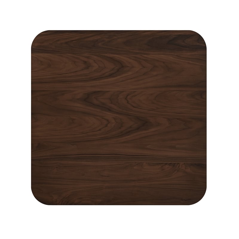 Omax Decor Joss Square Shape Modern Wood Coffee Table in Walnut