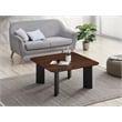 Omax Decor Joss Square Shape Modern Wood Coffee Table in Walnut