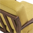 Omax Decor Jasper Solid Wood and Velvet Upholstered Accent Armchair in Gold