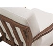 Omax Decor Jasper Solid Wood and Fabric Upholstered Accent Armchair in Beige
