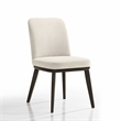 Omax Decor Berlin Solid Wood Upholstered Dining Chairs in Oatmeal (Set of 2)