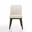 Omax Decor Berlin Solid Wood Upholstered Dining Chairs in Oatmeal (Set of 2)