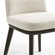 Omax Decor Berlin Solid Wood Upholstered Dining Chairs in Oatmeal (Set of 2)