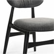 Omax Decor Joss Solid Wood Dining Chairs in Gray Fabric Upholstery (Set of 2)