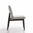 Omax Decor Jean Solid Wood Full Leather Dining Chairs in Light Gray (Set of 2)