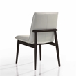 Omax Decor Jean Solid Wood Full Leather Dining Chairs in Light Gray (Set of 2)
