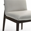 Omax Decor Jean Solid Wood Full Leather Dining Chairs in Light Gray (Set of 2)