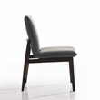 Omax Decor Jean Solid Wood Upholstered Dining Chairs in Gray (Set of 2)