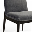 Omax Decor Jean Solid Wood Upholstered Dining Chairs in Gray (Set of 2)
