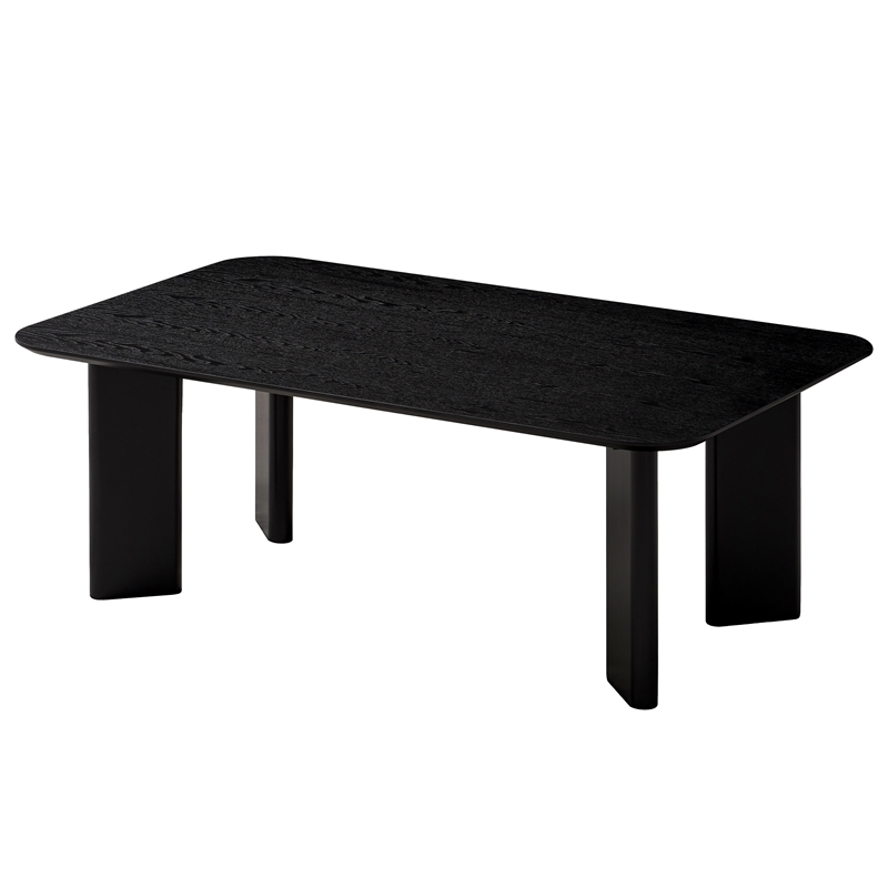 Omax Decor Joss Rectangular Shape Modern Wood Coffee Table in Black Ash