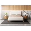 Omax Decor Liana Upholstered Platform Queen Bed in White Boucle Fabric