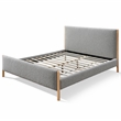 Omax Decor Liana Upholstered Platform Queen Bed in Gray Boucle Fabric