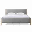 Omax Decor Liana Upholstered Platform King Bed in Gray Boucle Fabric