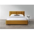 Omax Decor Venice Upholstered Platform Queen Bed in Mustard Boucle Fabric
