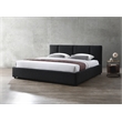 Omax Decor Venice Upholstered Platform King Bed in Black Boucle Fabric