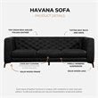 Omax Decor Havana  Sectional Modern Tufted Genuine Leather Sofa in Tan