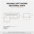 Omax Decor Havana Sectional Modern Tufted Genuine Leather Sofa in Tan