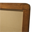 Omax Decor Liam Wooden Queen size Platform Bed with Rattan Headboard