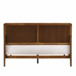 Omax Decor Liam Wooden Queen size Platform Bed with Rattan Headboard