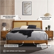 Omax Decor Liam Wooden Queen size Platform Bed with Rattan Headboard