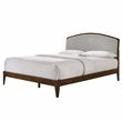 Omax Decor Grace Wooden Queen size Platform Bed in Walnut and Gray