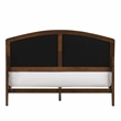 Omax Decor Grace Wooden Queen size Platform Bed in Walnut and Gray