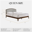 Omax Decor Grace Wooden Queen size Platform Bed in Walnut and Gray
