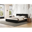 Omax Decor Jaxon Upholstered Platform King Bed in Black Boucle Fabric