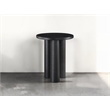 Omax Decor Nord Round Shape Modern Wood Side End table in Black